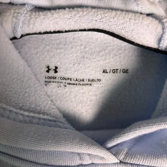 Under Armour Logo Hoodie Womens XL Soft Light Blue Comfort Sportswear Essential - Picture 4 of 7